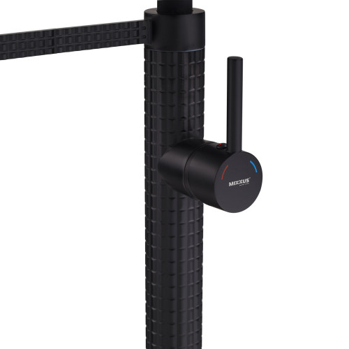 Змішувач для кухні MIXXUS PREMIUM OLIWER 017 BLACK REFL.BLACK (Колір чорний+вилив чорний) (MI6966)