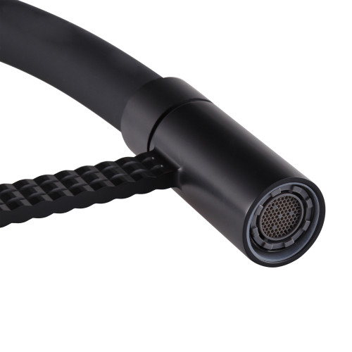 Змішувач для кухні MIXXUS PREMIUM OLIWER 017 BLACK REFL.BLACK (Колір чорний+вилив чорний) (MI6966)