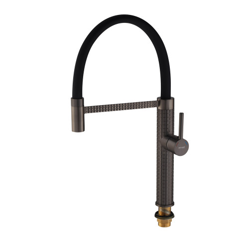 Змішувач для кухні MIXXUS PREMIUM OLIWER 017 GRAPHITE REFL.BLACK (Колір графіт + вилив чорний) (MI6967)