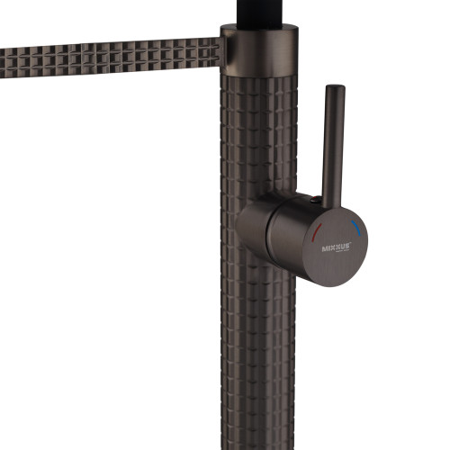 Змішувач для кухні MIXXUS PREMIUM OLIWER 017 GRAPHITE REFL.BLACK (Колір графіт + вилив чорний) (MI6967)