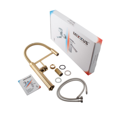 Змішувач для кухні MIXXUS PREMIUM SPARK 017 GOLD (Колір золото) (MI6972)