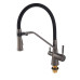 Змішувач для кухні MIXXUS PREMIUM MAGNET 021 GRAPHITE REFL.BLACK з гнучким виливом з виходом для питної води (Колір графіт + вилив чорний) (MI6975)