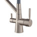 Змішувач для кухні MIXXUS PREMIUM MAGNET 021 SS COLOR REFL.GREY з гнучким виливом з виходом для питної води (Колір нерж+вилив сірий) (MI6976)
