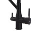 Змішувач для кухні MIXXUS PREMIUM GRAVITY 021 BLACK REFL.BLACK з гнучким виливом з виходом для питної води (Колір чорний+вилив чорний) (MI6978)