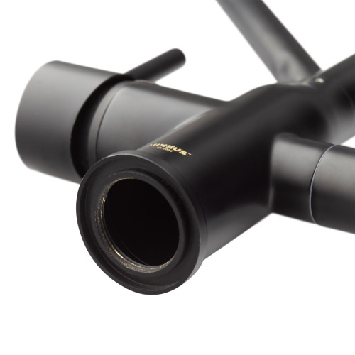 Змішувач для кухні MIXXUS PREMIUM GRAVITY 021 BLACK REFL.BLACK з гнучким виливом з виходом для питної води (Колір чорний+вилив чорний) (MI6978)