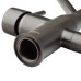 Змішувач для кухні MIXXUS PREMIUM GRAVITY 021 GRAPHITE REFL.BLACK з гнучким виливом з виходом для питної води (Колір графіт + вилив чорний) (MI6979)