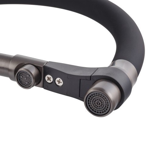 Змішувач для кухні MIXXUS PREMIUM GRAVITY 021 GRAPHITE REFL.BLACK з гнучким виливом з виходом для питної води (Колір графіт + вилив чорний) (MI6979)