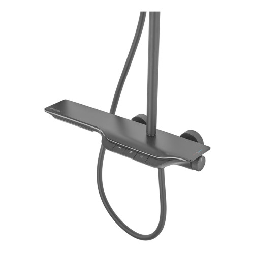 Душевая колонна MIXXUS PREMIUM SPACE-009-J BLACK с термостат. смесителем с кноп. переключ. 3 режима (Цвет черный) (MI7011)