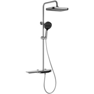 Душова колона MIXXUS PREMIUM SPACE-009-J CHROME із термостат. змішувачем, із кноп. перемикання. 3 режими (Колір хром) (MI7012)
