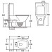 Унітаз-компакт Mixxus STYLE-0404-T3 650x350x830mm система змиву TORNADO 3.0 (MI7036)