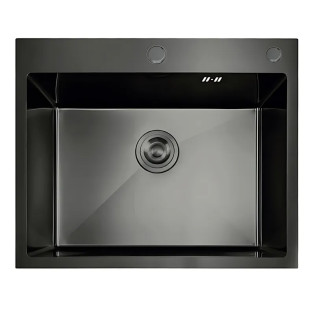 Мийка з нержавіючої сталі MIXXUS MH5843 DECOR GRAPHITE (MH5843 DECOR NANO-BLACK) (3.0/0.8) колір графіт (MI7042)