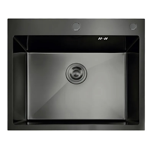 Мойка из нержавеющей стали MIXXUS MH5843 DECOR GRAPHITE (MH5843 DECOR NANO-BLACK) (3.0/0.8) цвет графит (MI7042)