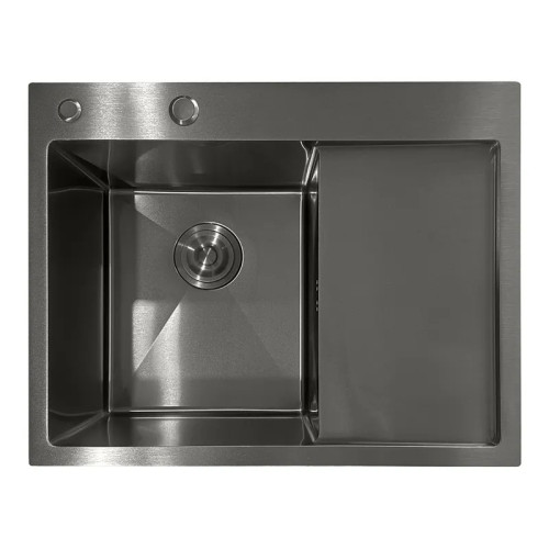 Мийка з нержавіючої сталі Mixxus MH6350L Nano-Black (3.0/0.8) колір графіт (MI7045)