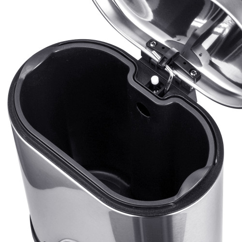 Відро для сміття з плавним закриттям овальне Mixxus Premium Topper-TC0205 SS Color 5л колір нержавіюча сталь (MI7059)