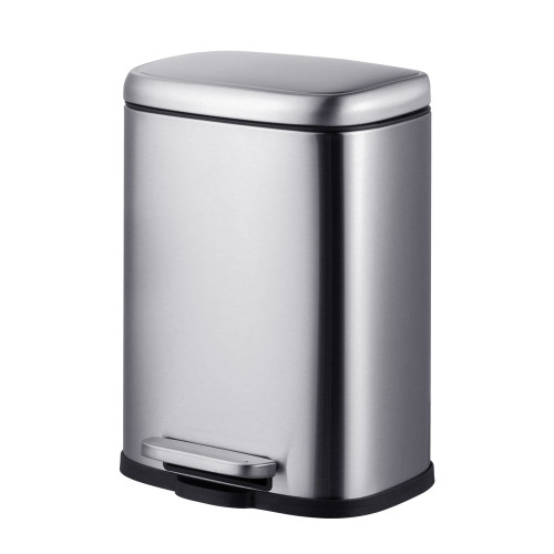 Відро для сміття з плавним закриттям прямокутне Mixxus Premium Style-TC0305 SS Color 5л колір нержавіюча сталь (MI7060)