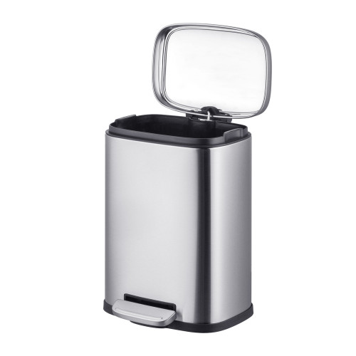 Відро для сміття з плавним закриттям прямокутне Mixxus Premium Style-TC0305 SS Color 5л колір нержавіюча сталь (MI7060)