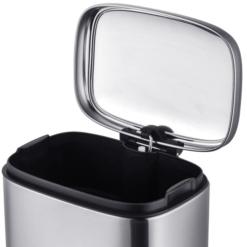 Відро для сміття з плавним закриттям прямокутне Mixxus Premium Style-TC0305 SS Color 5л колір нержавіюча сталь (MI7060)