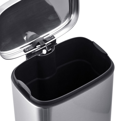 Відро для сміття з плавним закриттям прямокутне Mixxus Premium Style-TC0305 SS Color 5л колір нержавіюча сталь (MI7060)