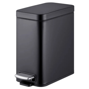 Відро для сміття з плавним закриттям прямокутне Mixxus Premium Quadro-TC0105 Black 5 л колір чорний (MI7061)