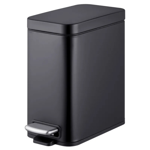 Відро для сміття з плавним закриттям прямокутне Mixxus Premium Quadro-TC0105 Black 5 л колір чорний (MI7061)