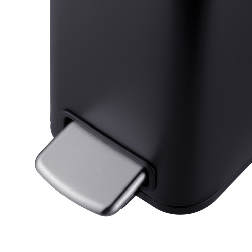 Відро для сміття з плавним закриттям прямокутне Mixxus Premium Quadro-TC0105 Black 5 л колір чорний (MI7061)