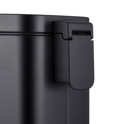 Відро для сміття з плавним закриттям прямокутне Mixxus Premium Quadro-TC0105 Black 5 л колір чорний (MI7061)