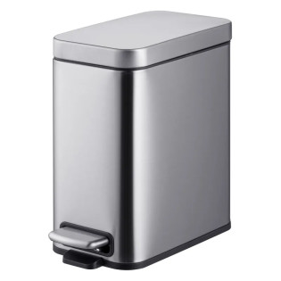 Відро для сміття з плавним закриттям прямокутне Mixxus Premium Quadro-TC0105 SS Color 5л колір нержавіюча сталь (MI7062)
