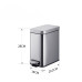 Відро для сміття з плавним закриттям прямокутне Mixxus Premium Quadro-TC0105 SS Color 5л колір нержавіюча сталь (MI7062)