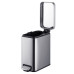Відро для сміття з плавним закриттям прямокутне Mixxus Premium Quadro-TC0105 SS Color 5л колір нержавіюча сталь (MI7062)