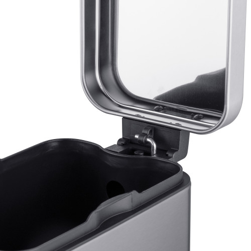 Відро для сміття з плавним закриттям прямокутне Mixxus Premium Quadro-TC0105 SS Color 5л колір нержавіюча сталь (MI7062)