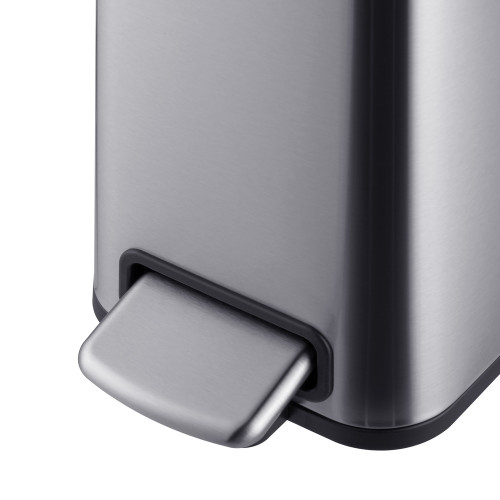 Відро для сміття з плавним закриттям прямокутне Mixxus Premium Quadro-TC0105 SS Color 5л колір нержавіюча сталь (MI7062)