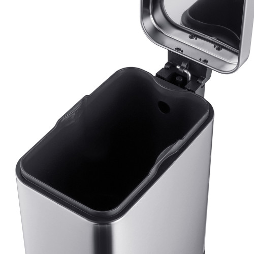Відро для сміття з плавним закриттям прямокутне Mixxus Premium Quadro-TC0105 SS Color 5л колір нержавіюча сталь (MI7062)