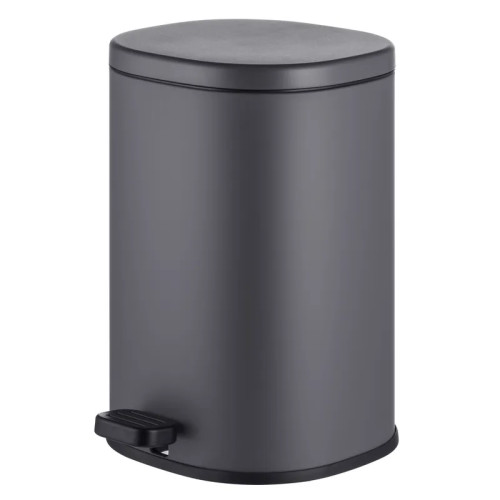 Відро для сміття з плавним закриттям овальне Mixxus Premium Olivary-TC0105 Graphite 5 л колір графіт (MI7063)
