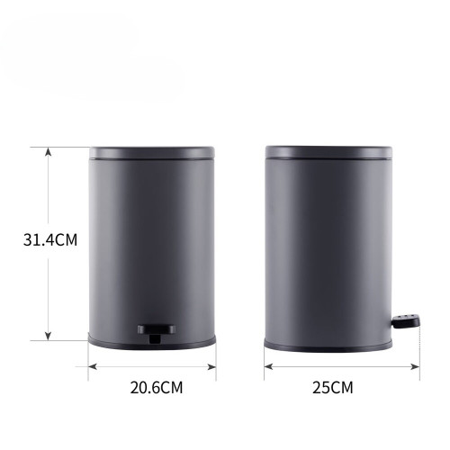 Відро для сміття з плавним закриттям овальне Mixxus Premium Olivary-TC0105 Graphite 5 л колір графіт (MI7063)