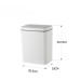 Відро для сміття сенсорне прямокутне Mixxus WAVE-TC0110 White 10 л колір білий (MI7073)