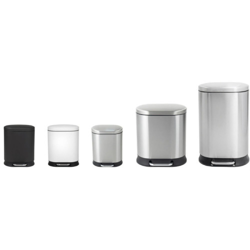 Відро для сміття з плавним закриттям овальне Mixxus Premium Strong-TC0105 SS Color 5л колір нержавіюча сталь (MI7080)