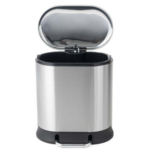 Відро для сміття з плавним закриттям овальне Mixxus Premium Strong-TC0120 SS Color 20л колір нержавіюча сталь (MI7081)