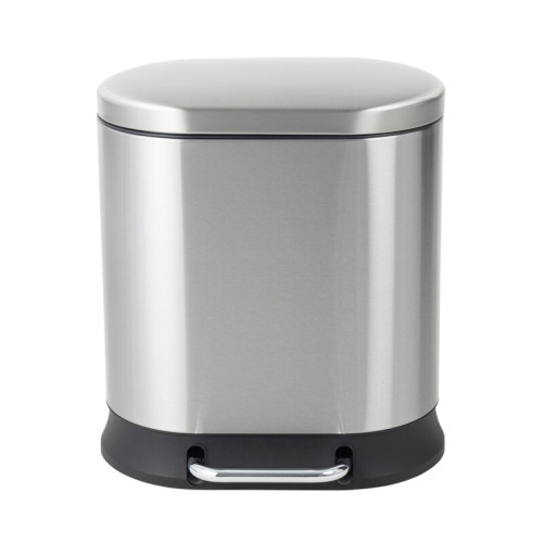 Відро для сміття з плавним закриттям овальне Mixxus Premium Strong-TC0120 SS Color 20л колір нержавіюча сталь (MI7081)