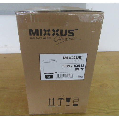 Відро для сміття сенсорне овальне Mixxus Premium Topper-TC0112 White 12л колір білий (MI7082)