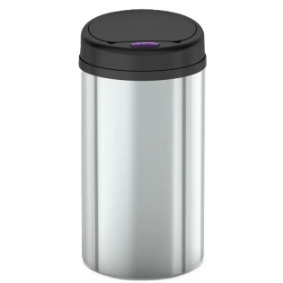 Відро для сміття сенсорне кругле Mixxus Premium Ellipse-TC0109 Chrome-Black 9л (хром-чорне) (MI7083)