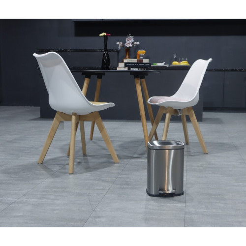Відро для сміття з плавним закриттям прямокутне Mixxus Bevel-TC0105 SS Color 5л колір нержавіюча сталь (MI7086)