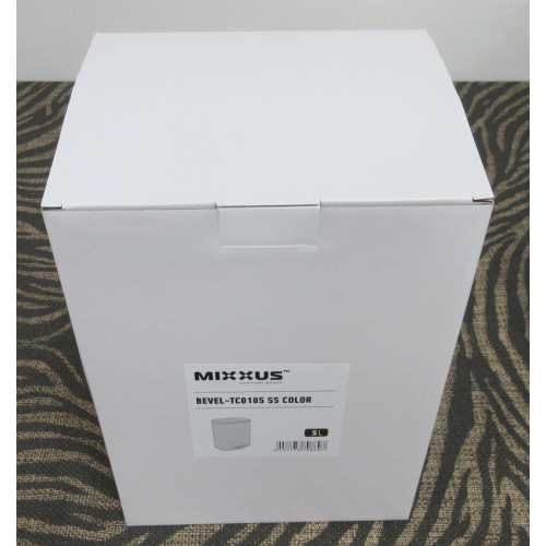 Відро для сміття з плавним закриттям прямокутне Mixxus Bevel-TC0105 SS Color 5л колір нержавіюча сталь (MI7086)