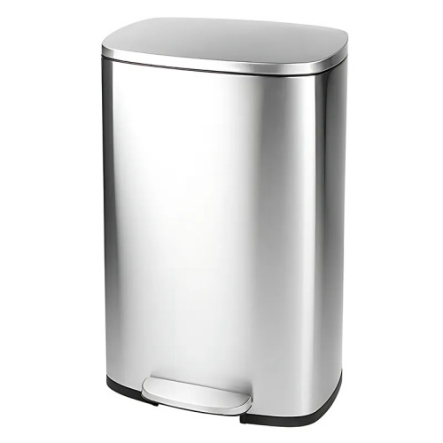 Відро для сміття з плавним закриттям прямокутне Mixxus Bevel-TC0112 SS Color 12л колір нержавіюча сталь (MI7087)