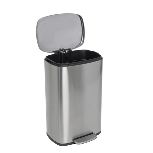 Відро для сміття з плавним закриттям прямокутне Mixxus Bevel-TC0112 SS Color 12л колір нержавіюча сталь (MI7087)
