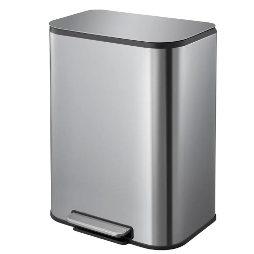 Відро для сміття з плавним закриттям прямокутне Mixxus Cubic-TC0105 SS Color 5л колір нержавіюча сталь (MI7088)