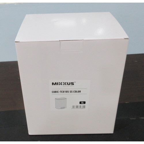 Відро для сміття з плавним закриттям прямокутне Mixxus Cubic-TC0105 SS Color 5л колір нержавіюча сталь (MI7088)