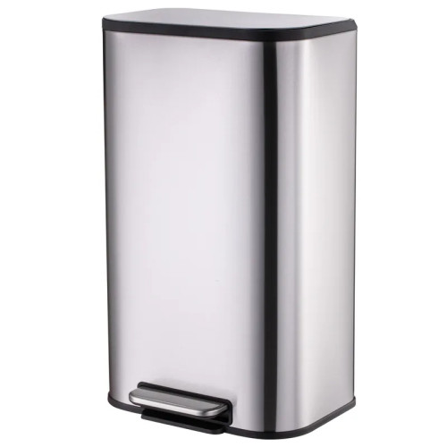 Відро для сміття з плавним закриттям прямокутне Mixxus Cubic-TC0112 SS Color 12л колір нержавіюча сталь (MI7089)