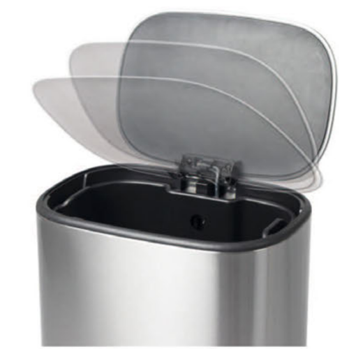 Відро для сміття з плавним закриттям прямокутне Mixxus Cubic-TC0112 SS Color 12л колір нержавіюча сталь (MI7089)