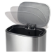 Відро для сміття з плавним закриттям прямокутне Mixxus Cubic-TC0112 SS Color 12л колір нержавіюча сталь (MI7089)