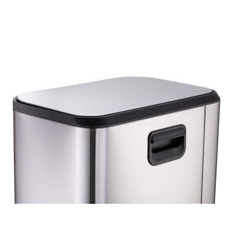 Відро для сміття з плавним закриттям прямокутне Mixxus Cubic-TC0112 SS Color 12л колір нержавіюча сталь (MI7089)